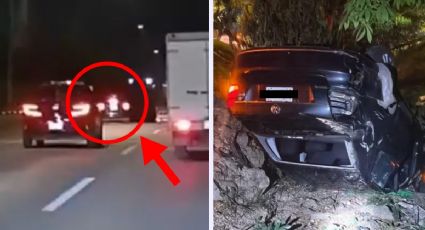 Pelea entre automovilistas termina en volcadura en el Periférico Sur de Mérida | VIDEO