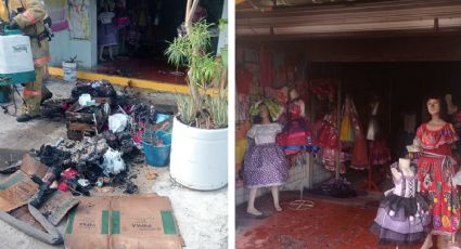 Incendio en local de ropa provoca evacuación preventiva en escuela primaria de Mérida