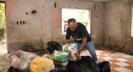 Entregan apoyo a familia afectada por incendio en Xcanatún