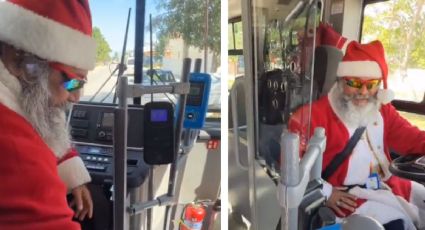 Conductor del Va y Ven se disfraza de Santa Claus y emociona a los usuarios: VIDEO