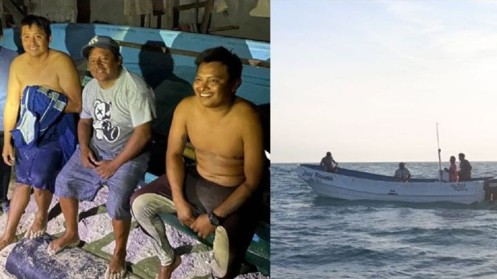 Chicxulub Puerto: rescatan a cuatro pescadores tras quedar a la deriva por falla de motor