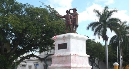 Promueven dos amparos para quitar la estatua a Los Montejo en Mérida