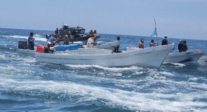 Policías de Yucatán detienen a tres pescadores furtivos en altamar