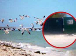 Vecino bloquea acceso a playa en Progreso, Yucatán y asegura que "la calle le pertenece"