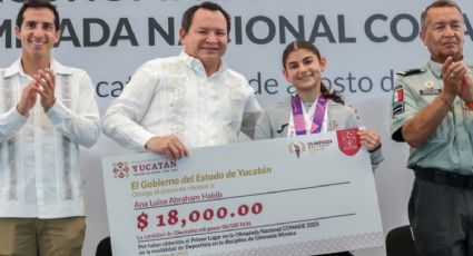 ¡Orgullo yucateco! Entregan estímulos económicos a medallistas de la Olimpiada Nacional 2025