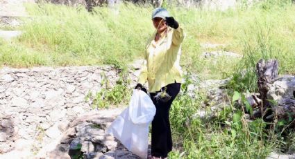 Hacen limpieza en un cenote y retiran ¡más de 100 kilos de basura!