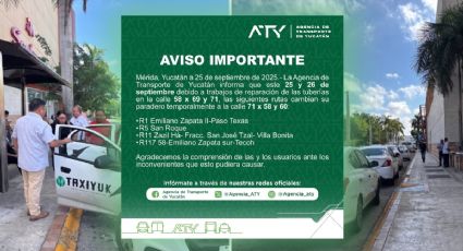 ATY activa operativo de taxis en Mérida y anuncia cambios temporales en rutas