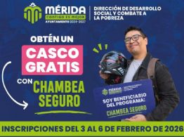 Chambea Seguro: requisitos y fechas de inscripción para obtener cascos gratis en Mérida