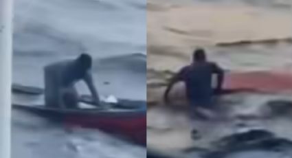 Rescatan a pescador en Progreso: así se vivió el momento | VIDEO