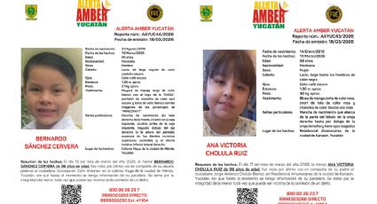 Doble Alerta Amber en Yucatán: buscan a dos menores desaparecidos en Mérida y Kanasín