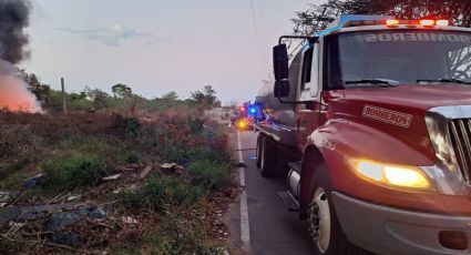 Incendio en Mérida: Bomberos de Yucatán controlan fuego en Nueva Mulsay