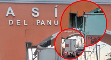 Tráiler choca con arco de bienvenida de Kanasín: ¿qué fue lo que ocurrió?