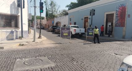 Avanza la rehabilitación de adoquines en emblemática zona de Mérida