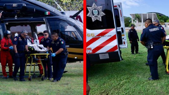 ¡Operativo aéreo en Yucatán! Mujer atropellada es trasladada de emergencia en helicóptero al O’Horán