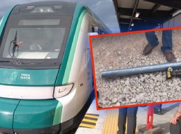 ¡Intentó robar material del Tren Maya en Umán! Policía sorprende a sospechoso en plena maniobra