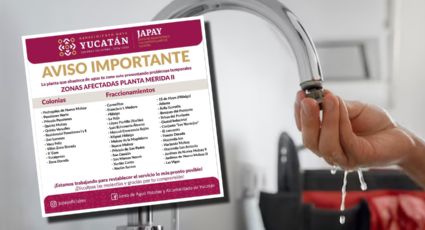 Cortes de agua en Mérida por falla en Planta Potabilizadora | colonias afectadas este fin de semana
