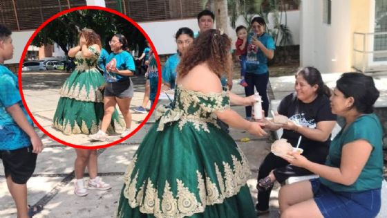 Viral en Yucatán | Quinceañera cancela su fiesta para regalar comida afuera de un hospital en Mérida